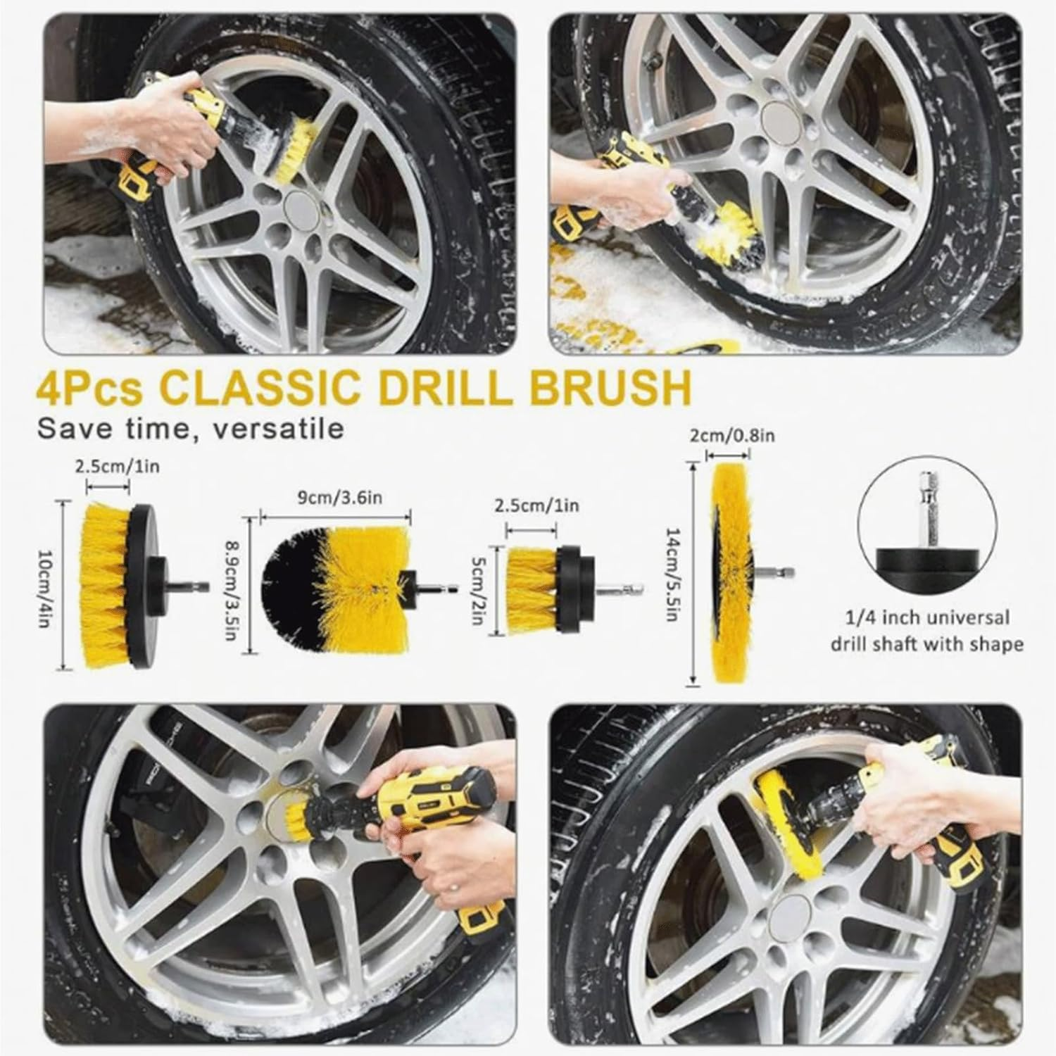 20Pcs Car Detailing Brush Set Drill Brush Attachments Kit, Car Detailing Drill Brush Set with Cleaning Gel, Car Cleaning Tools Kit for Car Interior & Exterior, Tire Wheel, Dashboard Air Conditioner image number 1