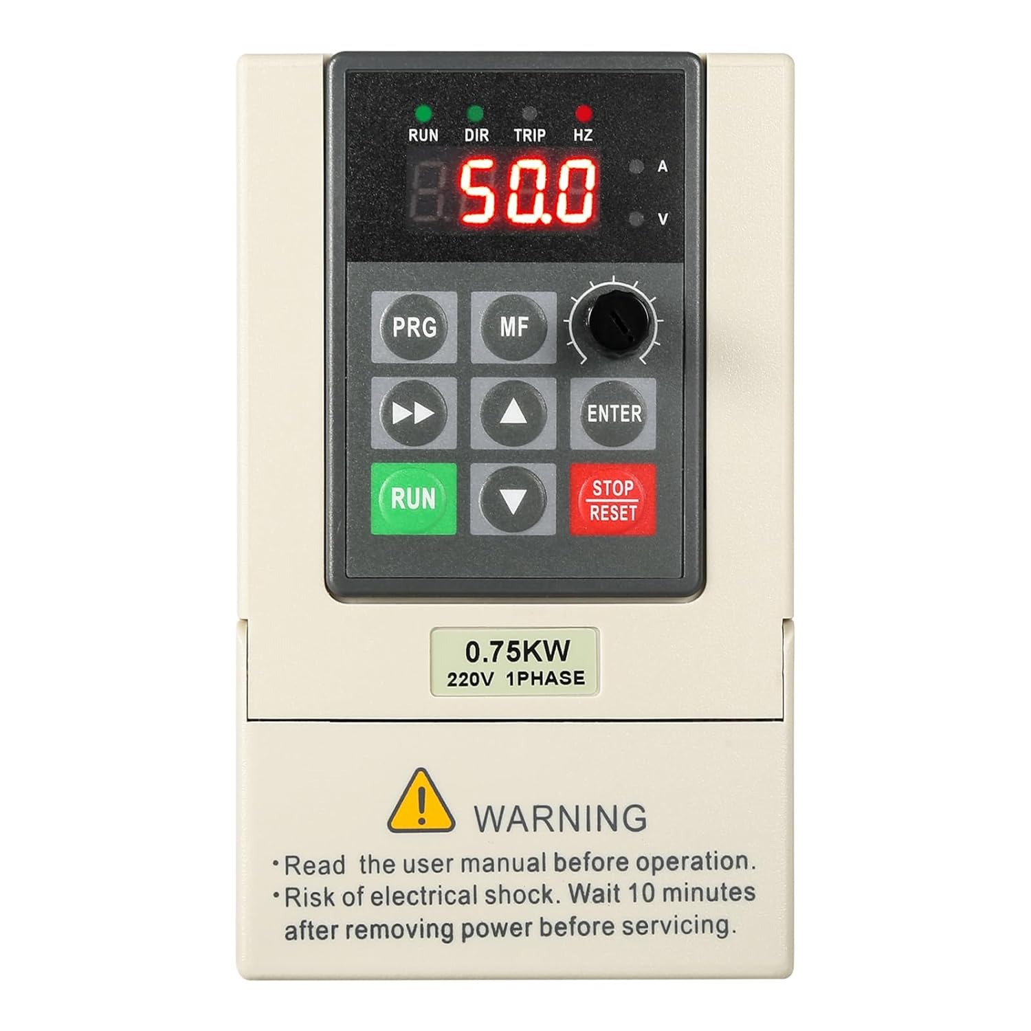 220V Frequency Converter, 0.75KW 1Phase Input 3 Phase Output Variable Frequency Drive, VFD Inverter Frequency Converter Motor Speed Controller for Spindle Motor Speed Control image number 4