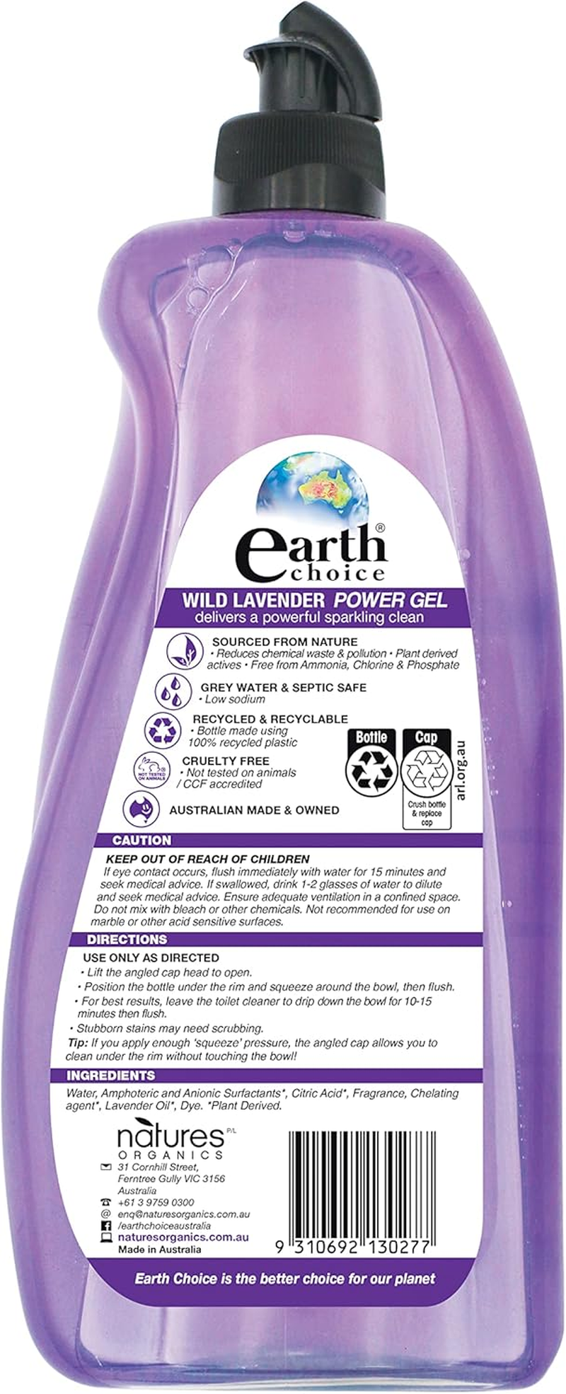 Earth Choice Lavender Toilet Cleaner Liquid 750 Ml image number 3