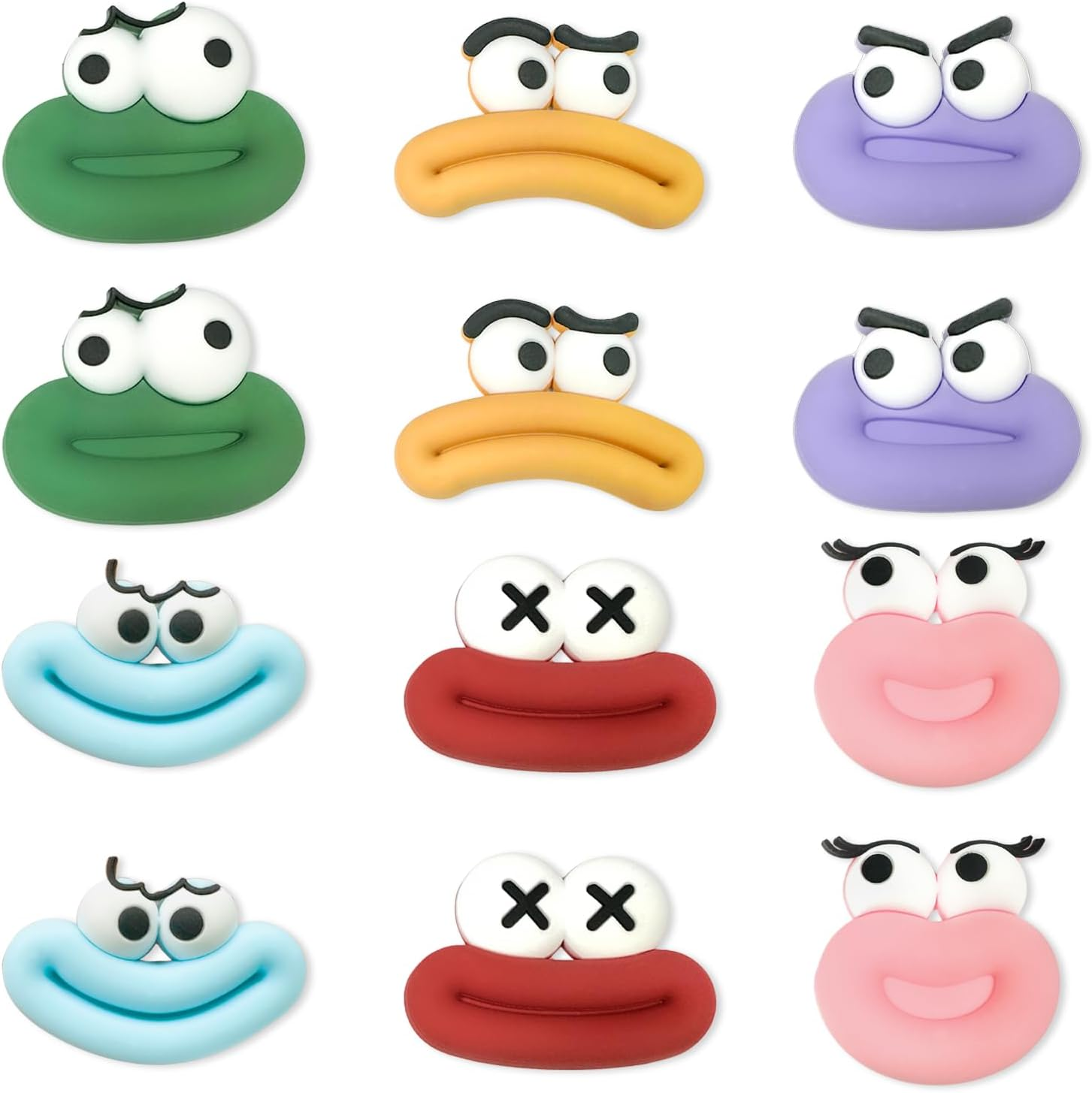 HAIKING Funny Fridge Magnets, 12 PCS 3D Cartoon Decorative Magnets for Refrigerator, Locker, Whiteboard (6 Colors) image number 4