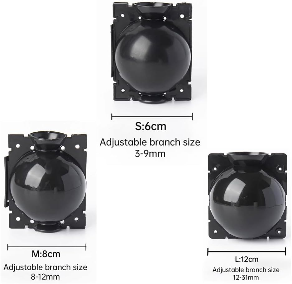 AIMALL 50 PCS Plant High Pressure Grafting Box Set - Durable Plastic Grafting Cases in Black and Clear image number 1