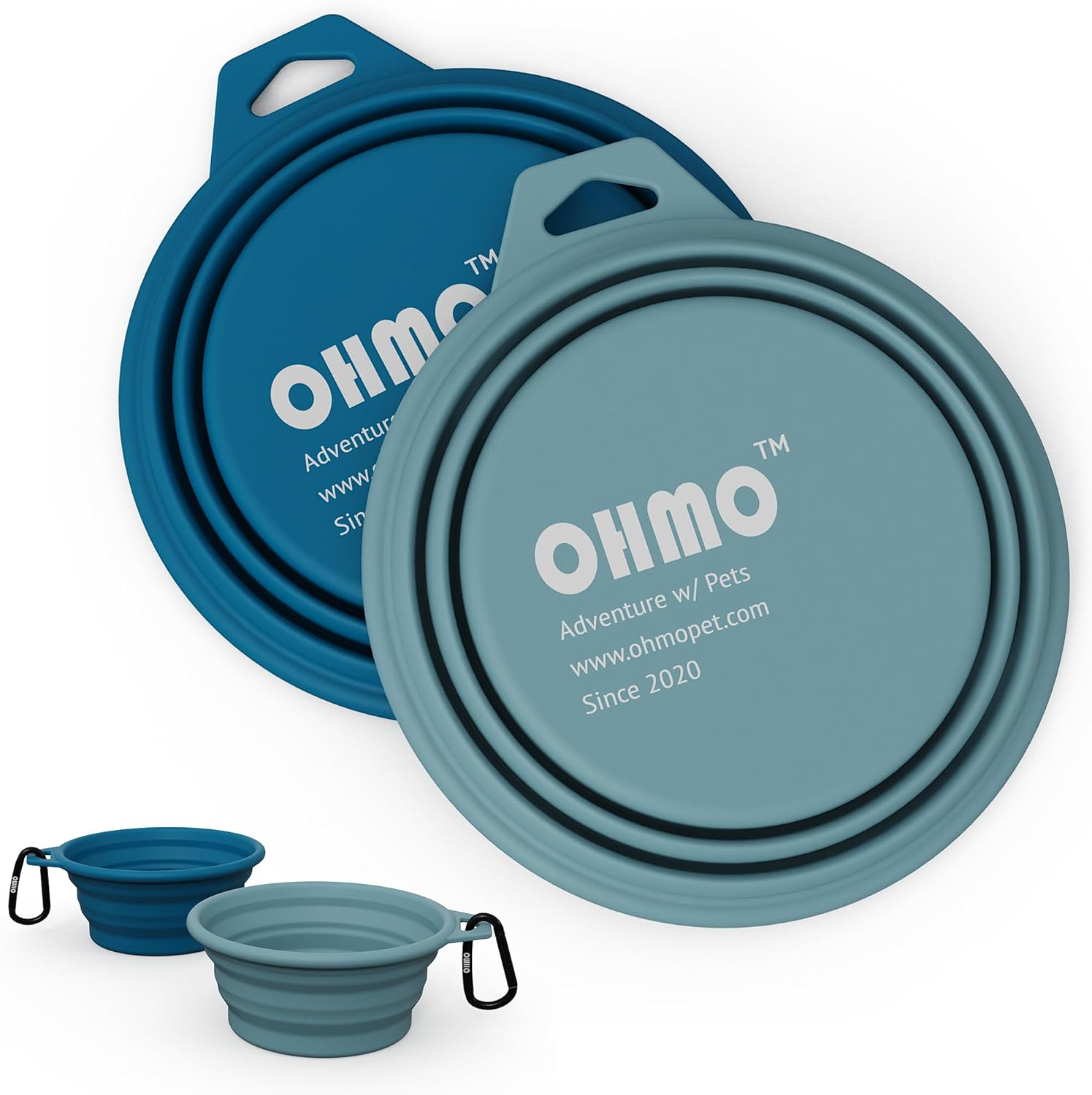 OHMO Spill Proof Collapsible Dog Water Bowl 24Oz for Cars, No Splash Portable Bowls for Dog Travel, Pet Essentials for Road Trips, Cat Travel Accessories image number 3