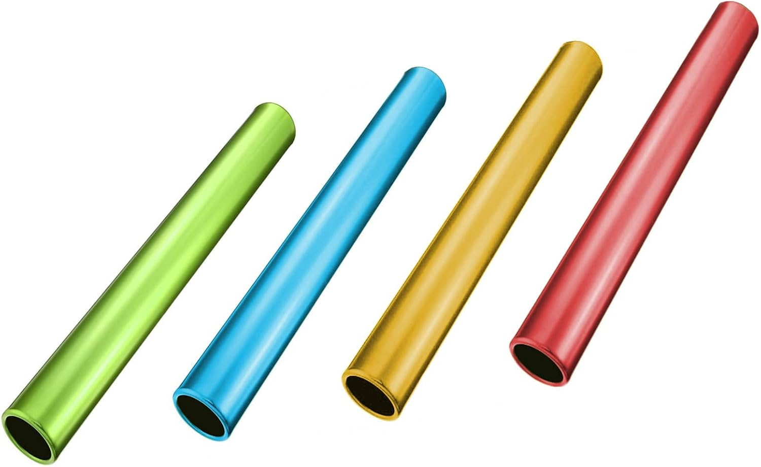 Rhoyee 4PCS Aluminum Relay Batons Lightweight Track Batons with Smooth Surface and Bright Colors Ideal for School Sports Team Practice Outdoor Running for Athletes and Students image number 3