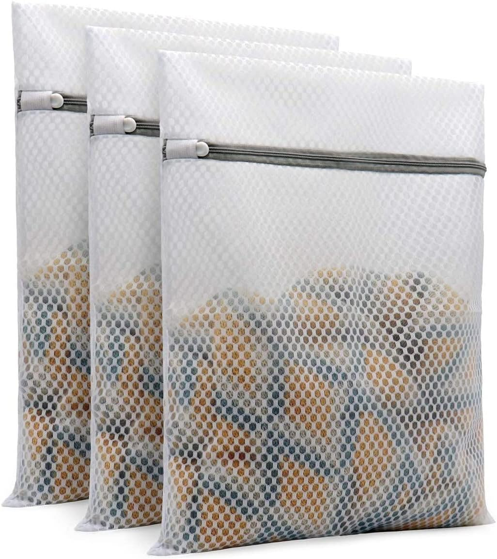 Heatunk Premium Delicates Mesh Laundry Bags - Reusable Wash Bags for Gentle Washing of Clothing and Baby Clothes in Washing Machine - 3 Pac image number 4
