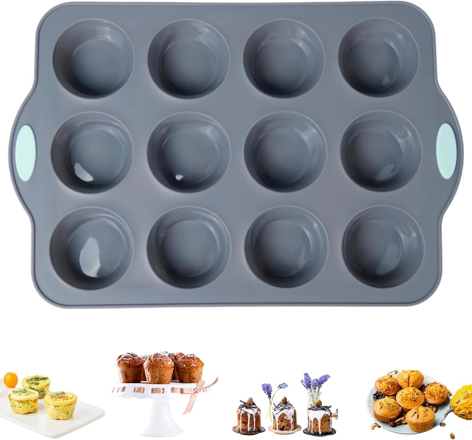 Bakemaster Silicone 12 Cup Muffin Pan image number 1