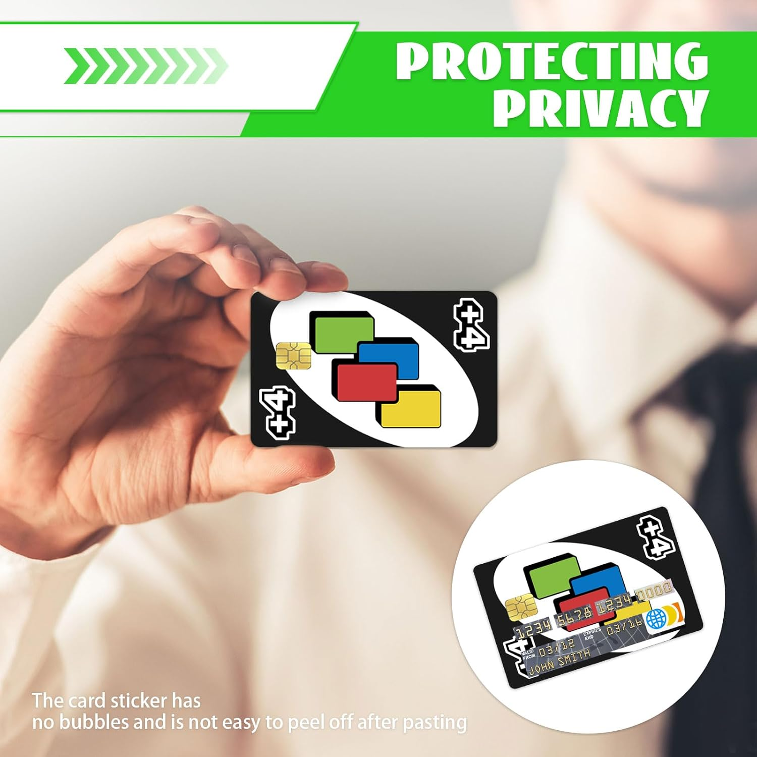 8-Piece Credit Card Skins - Detachable, Waterproof Sticker Covers for Debit Cards (Colorful) image number 1