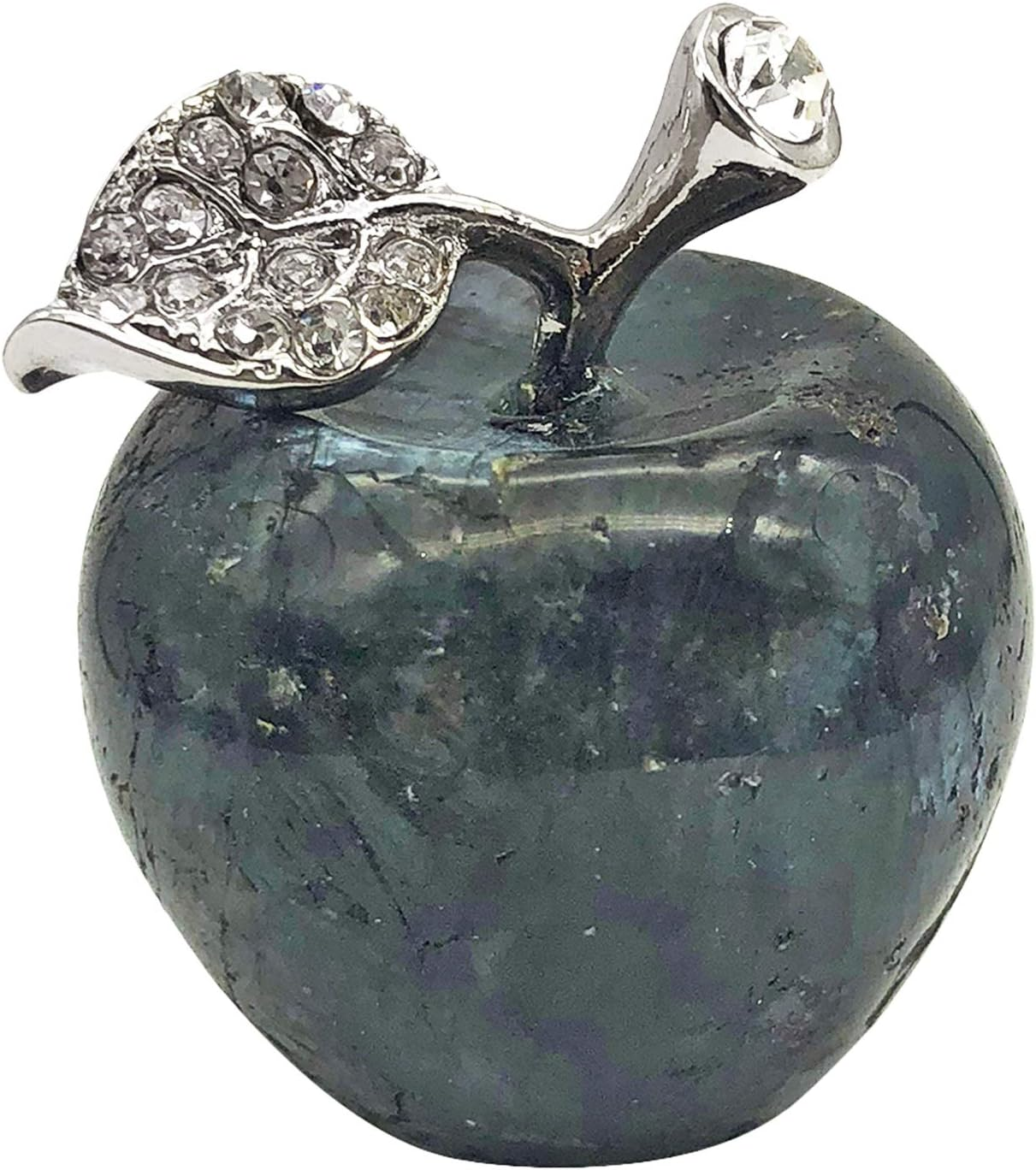 Neyisaa Synthetic Opalite Crystal Apple Decor, Healing Crystals Pocket Stone Fruit Figurine Craft Home Decoration 30Mm