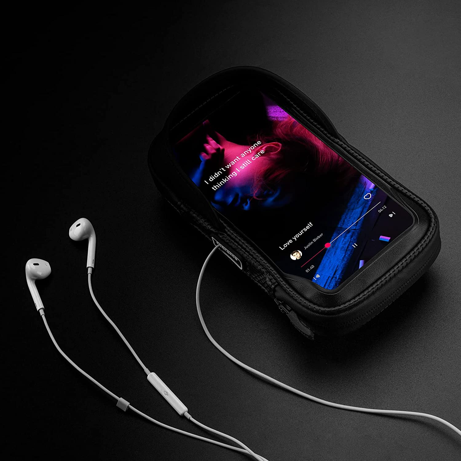 ROCKBROS Bike Phone Mount Bicycle Phone Holder Waterproof and Shockproof Bike Phone Pouch Cell Phone Case Compatible with Iphone 11/12 Pro Max 8 plus Phones below 6.8&rdquo; image number 1