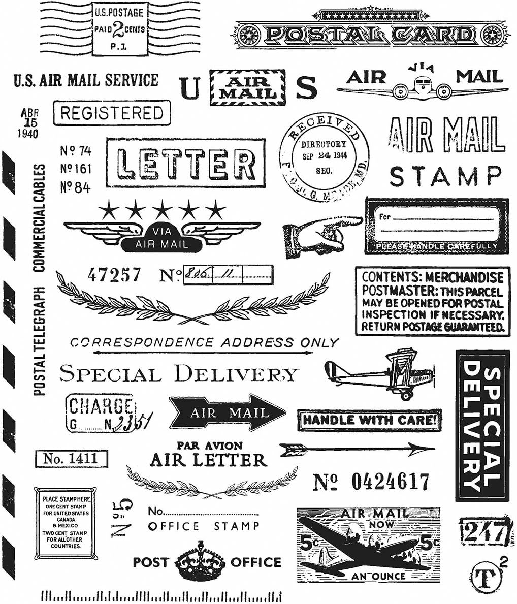 Stampers Anonymous Tim Holtz Cling Stamps 7"X8.5", Correspondence image number 4