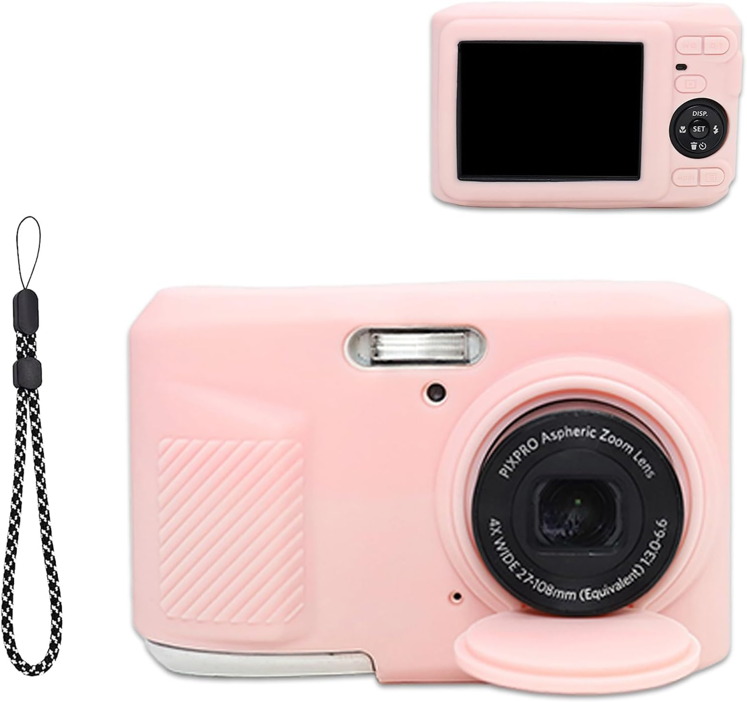 YAJOJO Case for Kodak PIXPRO FZ45 Camera, Soft Silicone Camera Protective Cover for Kodak PIXPRO FZ45, Anti-Scratch, Slim Fit, Lightweight (Light Pink) image number 1