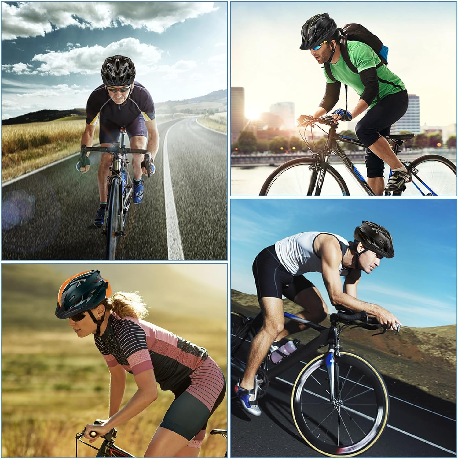 Bike Helmet Adult, Shinmax Bicycle Helmet Men Women CPSC&CE Certified with Detachable Sun Visor Lightweight Durable Breathable Adjustable Cycling Helmet for Mountain&Road (HT-12) image number 3