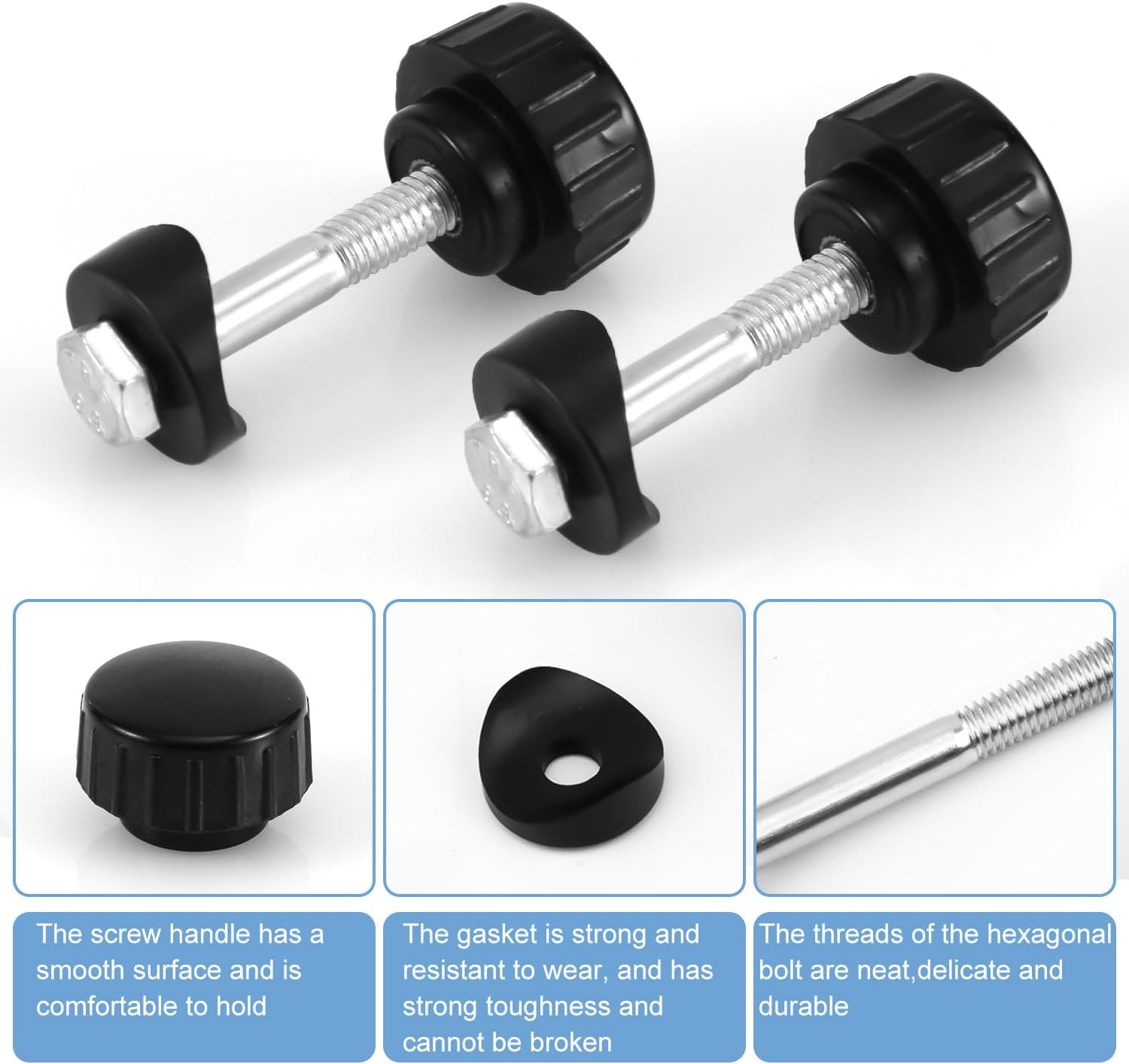 2 Sets Rollator Walker Replacement Knobs, Universal Replacement Arm Adjustment Knobs Rollator Knob Replacements Rollator Walker Parts for Rollator image number 4