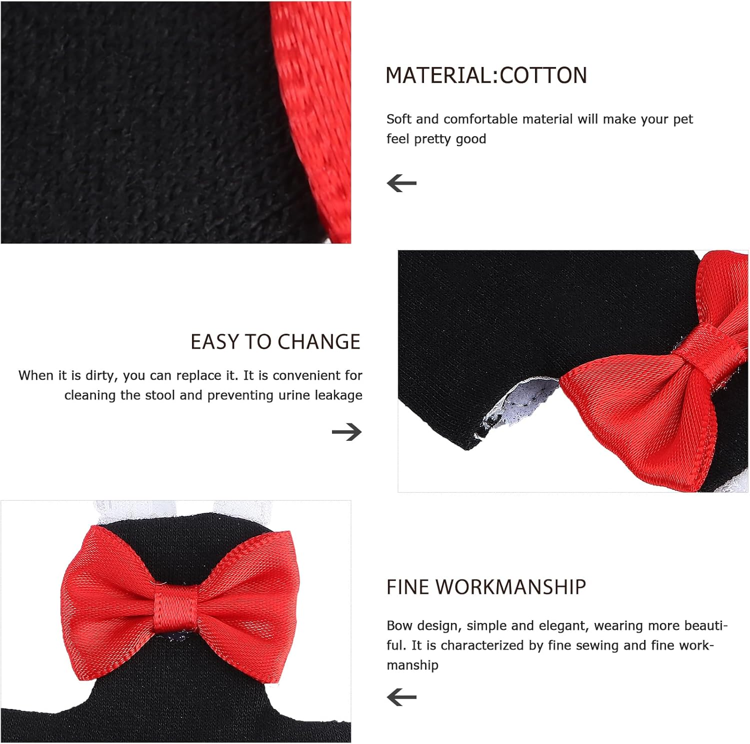 Balacoo Bird Diaper with Bow Bird Flight Suit for Budgie Parakeet Cockatiel Cockatoo African Macaw image number 2