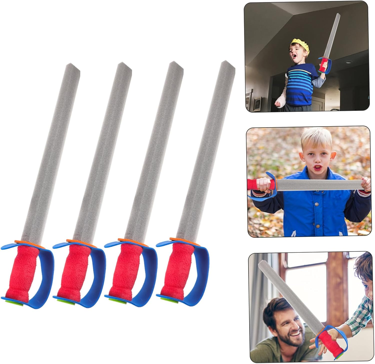 BCOATH 4Pcs Kids Fencing Swords Lightweight Plaything Performance Props for Stage Cosplay and Exercise Ideal for Kids Fencing Activities and Party Supplies image number 4
