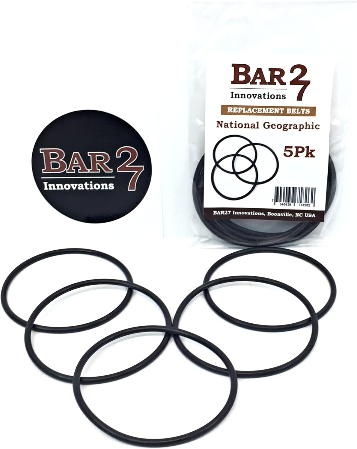 -27 Repalcement Belts 5 Pack Compatible with National Geographic Pro & Hobby Rock Tumbler image number 1