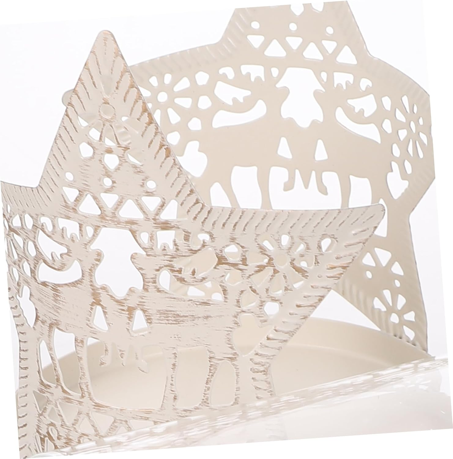 Beatifufu 2Pcs Elegant Christmas Deer Ornament Candlestick Holder Decorative Desktop Decoration for Housewarming - Light Brown image number 4