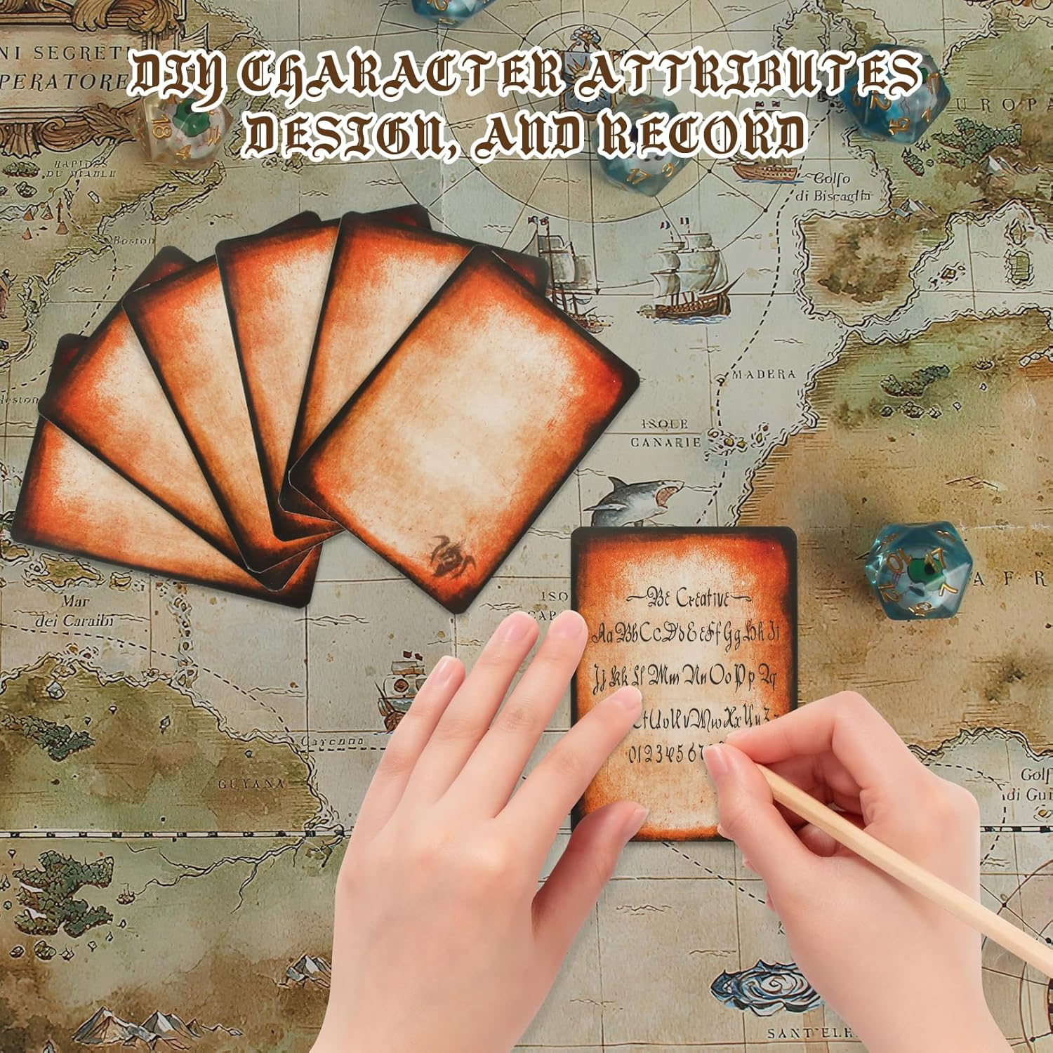 Spellbook Cards Holder D&D RPG Pocket Spell Book & Reference Card Holder, Tome of Recollection TTRPG Gaming Accessories for Dungeons and Dragons Beginner Master (61 Poker-Size Player Cards Included) image number 2