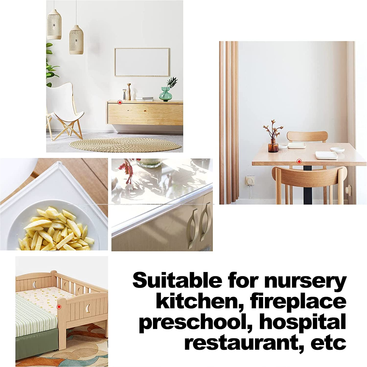 Baby Proofing - Corner Protector for Baby, 9.84Ft 100% Silicone Edge Protector with Double-Sided Tape - Soft Corner Protectors for Furniture against Sharp Corners for Cabinet, Table, Drawer image number 2