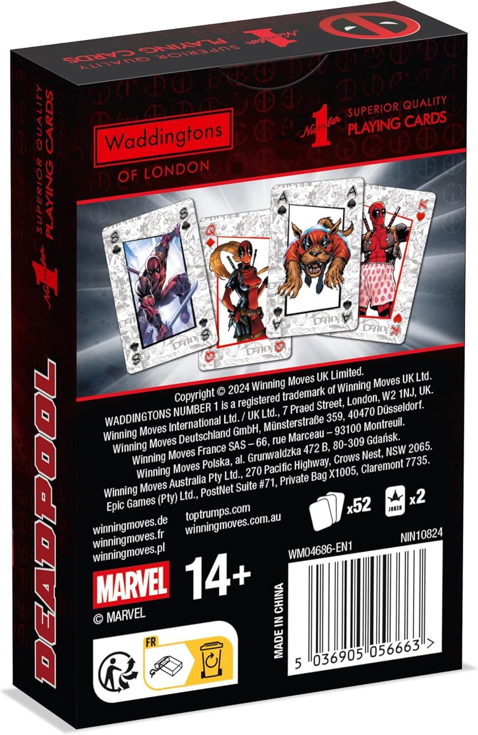 Waddington'S No. 1 of London Playing Cards - Deadpool - Deadpool Fans Can Now Play with This Bespoke Waddingtons Number 1 Pack image number 1