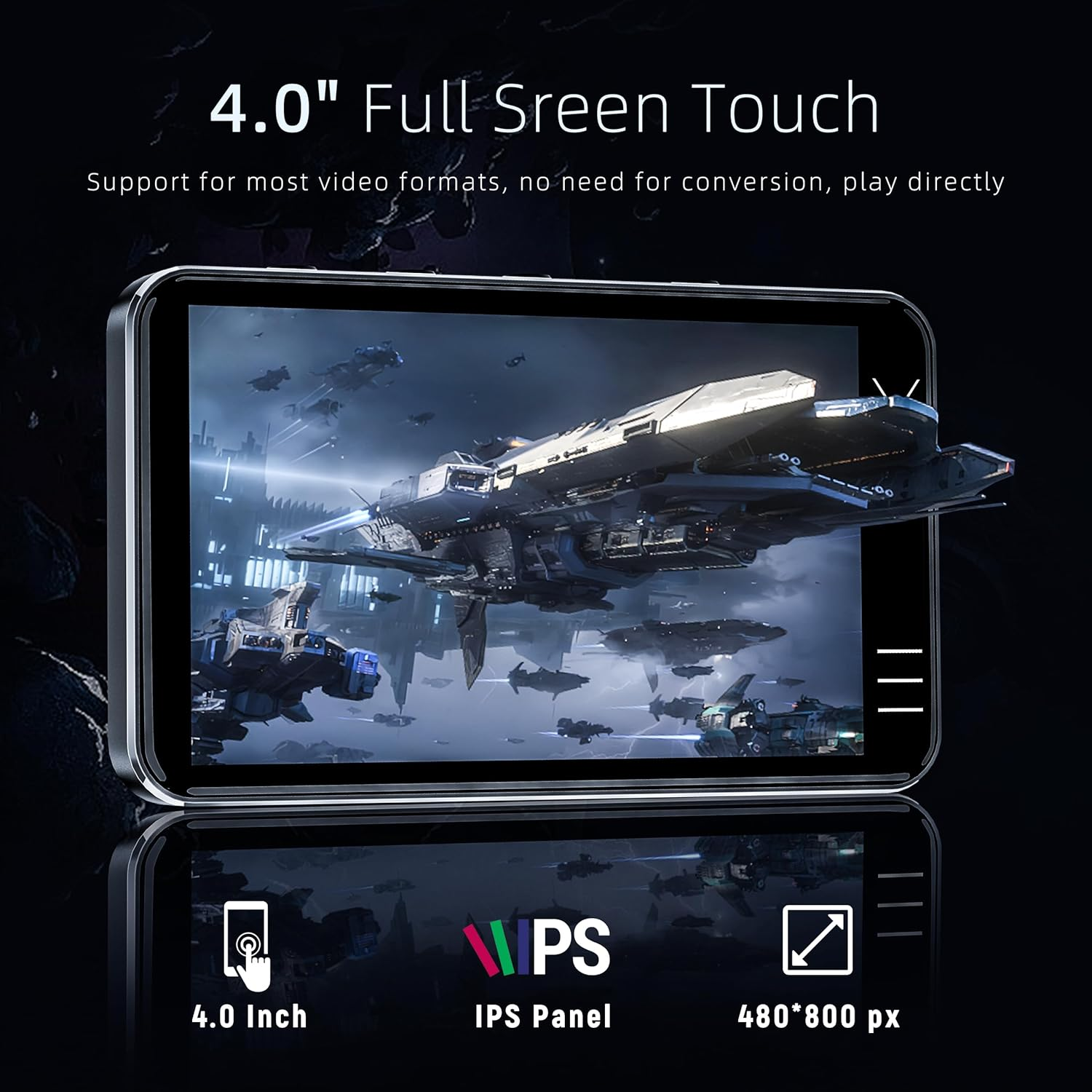 HIFI WALKER G7 Android MP3 Player with Bluetooth & Wifi, 4" Touchscreen, 3GB RAM, 144GB Storage, Supports Spotify, Youtube, Audible, Built-In Speaker, Camera, Safe Usage Settings image number 4