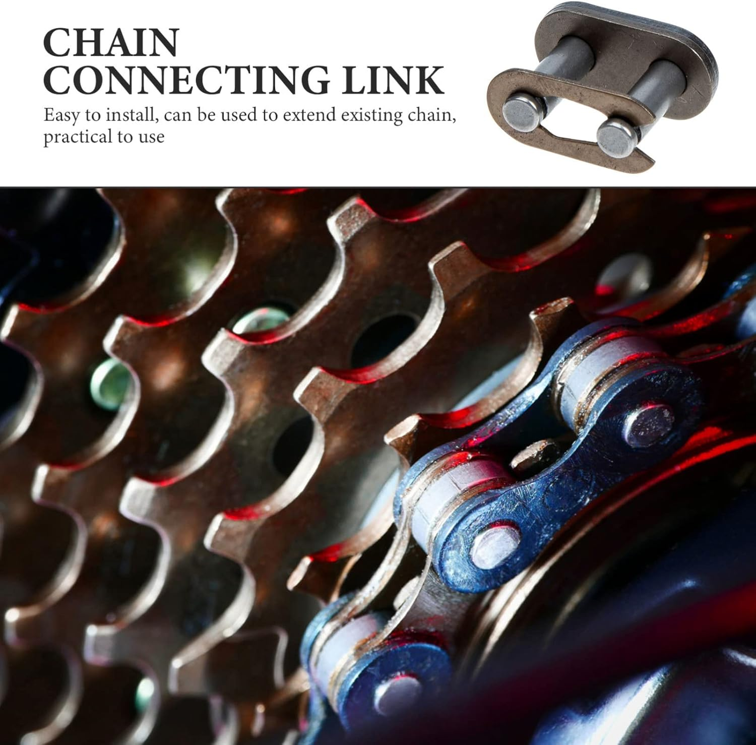 VICASKY 20Pcs Chain Connecting Link Quick Release Chain Joint Link for Motorcycle Accessories Buckle Roller Connecting for Dirt Bike and Atv Transmission