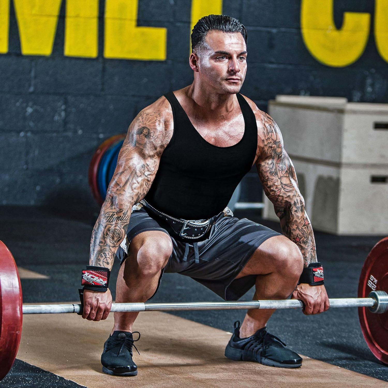 RDX Weight Lifting Belt for Fitness Gym Adjustable Leather Belt 6" Padded Lumbar Back Support Great for Bodybuilding, Powerlifting, Deadlifts Men Workout, Squats Exercise (Large Size) image number 3