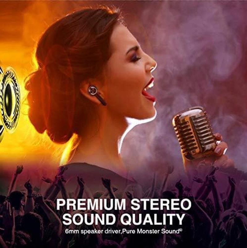 Monster MH21901 137146-00 Clarity 102 Bluetooth Headphones In-Ear Headset, Sweat-Resistant, Water-Repellent, One Size, Black image number 4