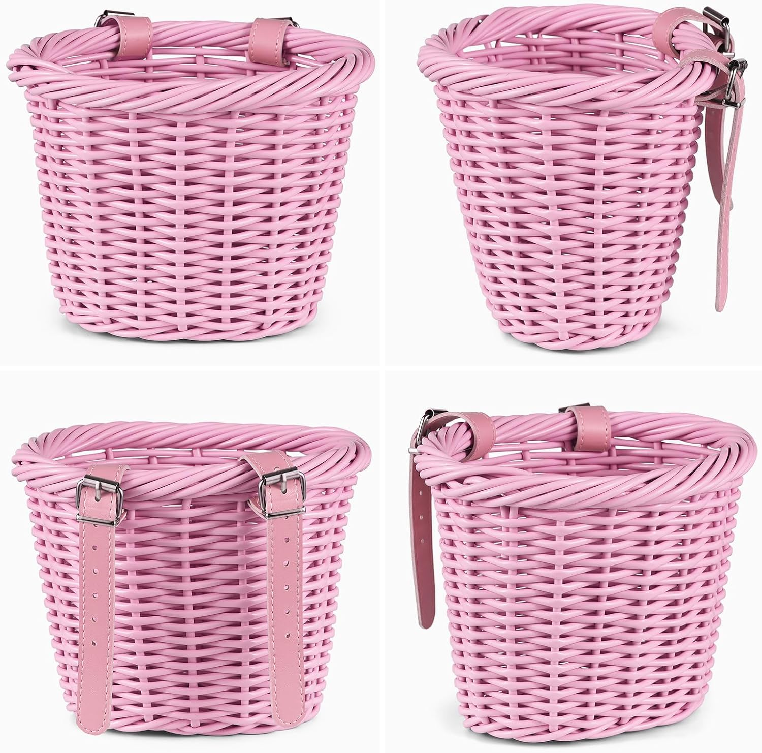 Kid'S Bike Basket for Girls Front Bike Accessories with Handlebar Streamers Cycling Ages 3-13 - Light Blue image number 4