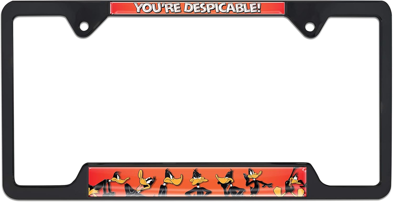 Road Runner Open Black License Plate Frame