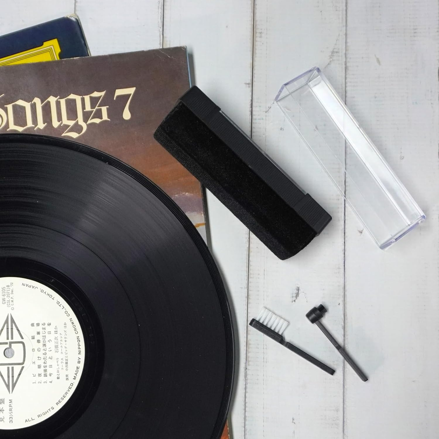 Sdroceryam Vinyl Record Cleaning Kit 3-In-1 Turntable Records Cleaner Anti-Static LP Velvet Record Cleaner Brush Stylus Brush for Record Player Turntable, Style A image number 3