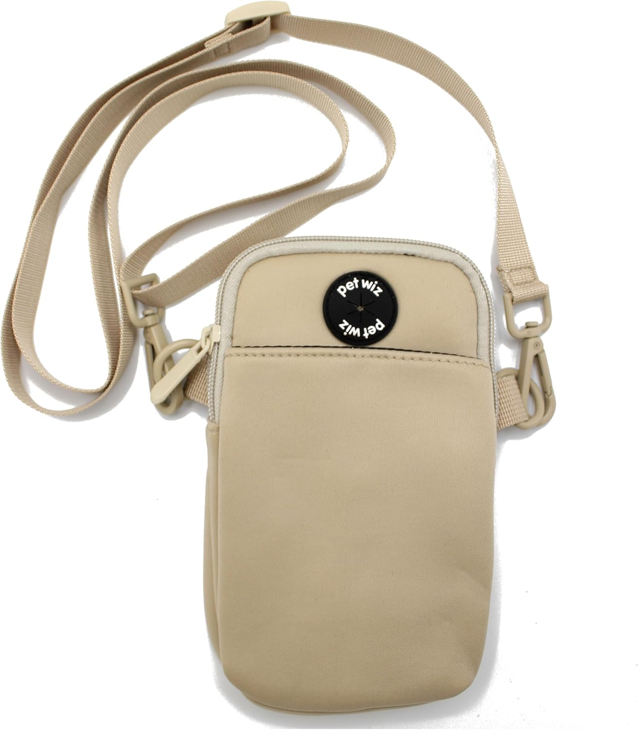 Pet Wiz Dog Walking Bag with Adjustable Strap (Slim & Lightweight Dog Walking Bag - Beige) image number 1