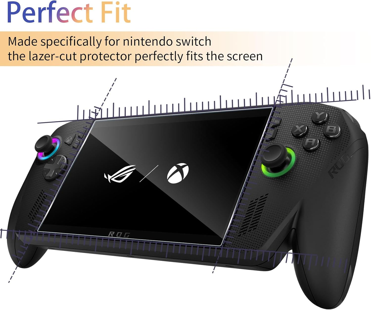 Aerku Pack of 2 Screen Protectors for ASUS ROG Xbox Ally/Rog Xbox Ally X for Tempered Glass, 0.33 Mm Ultra Clear Film, 9H Hardness Screen Protector, Anti-Bubble, Anti-Scratch Protective Glass