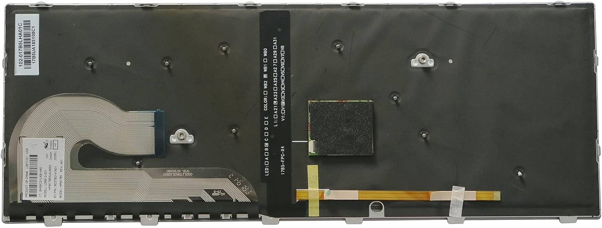 AUTENS Replacement US Keyboard for HP Elitebook 840 G5 / 840 G6 / 745 G5 / 745 G6 Laptop Silver Frame Backlight