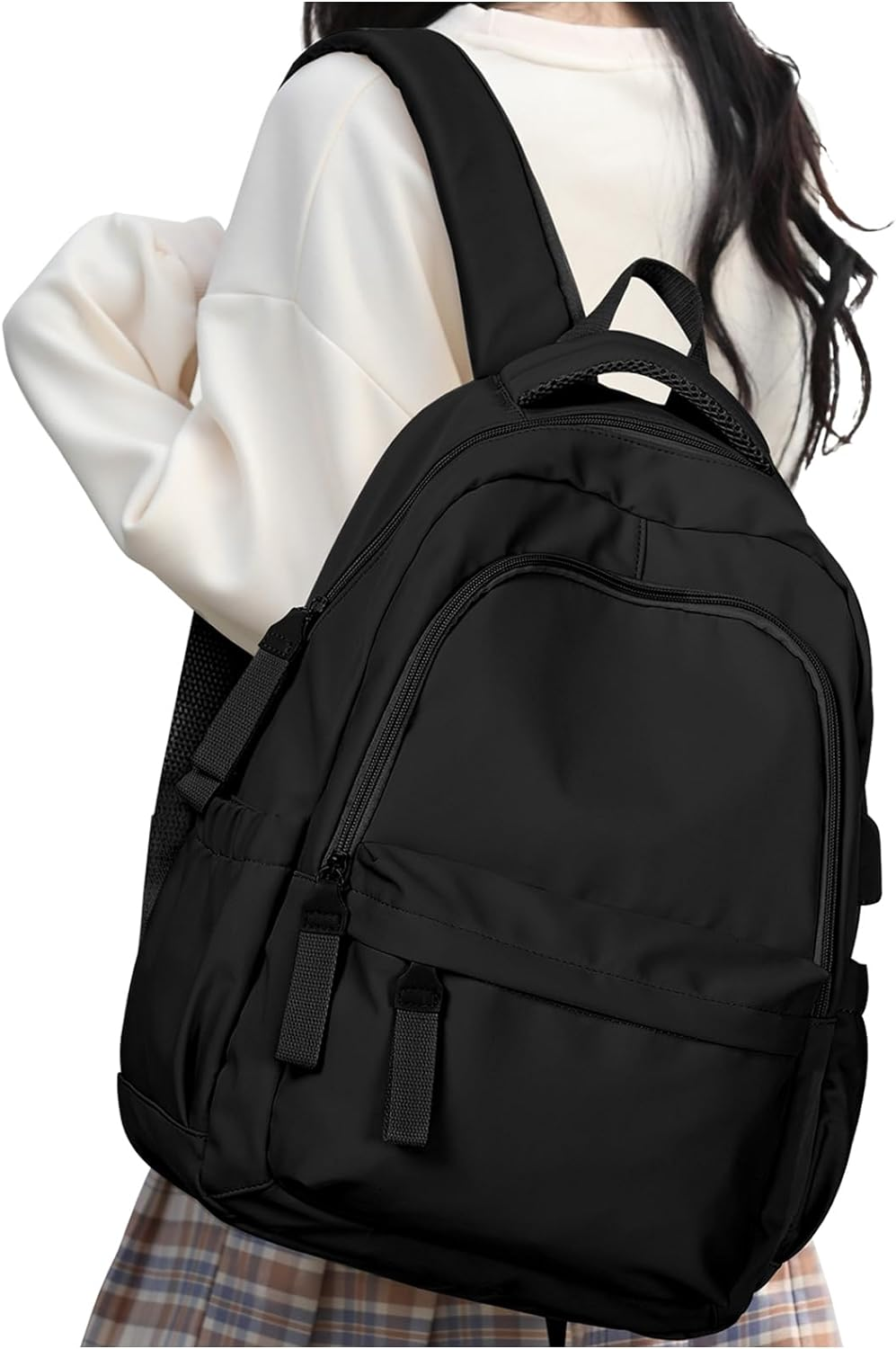 School Backpack Womens,Causal Travel School Bags 14 Inch Laptop Backpack for Teenage Girls Lightweight Rucksack Water Resistant Bookbag College Boys Women Men Daypack - A04-Purple image number 2