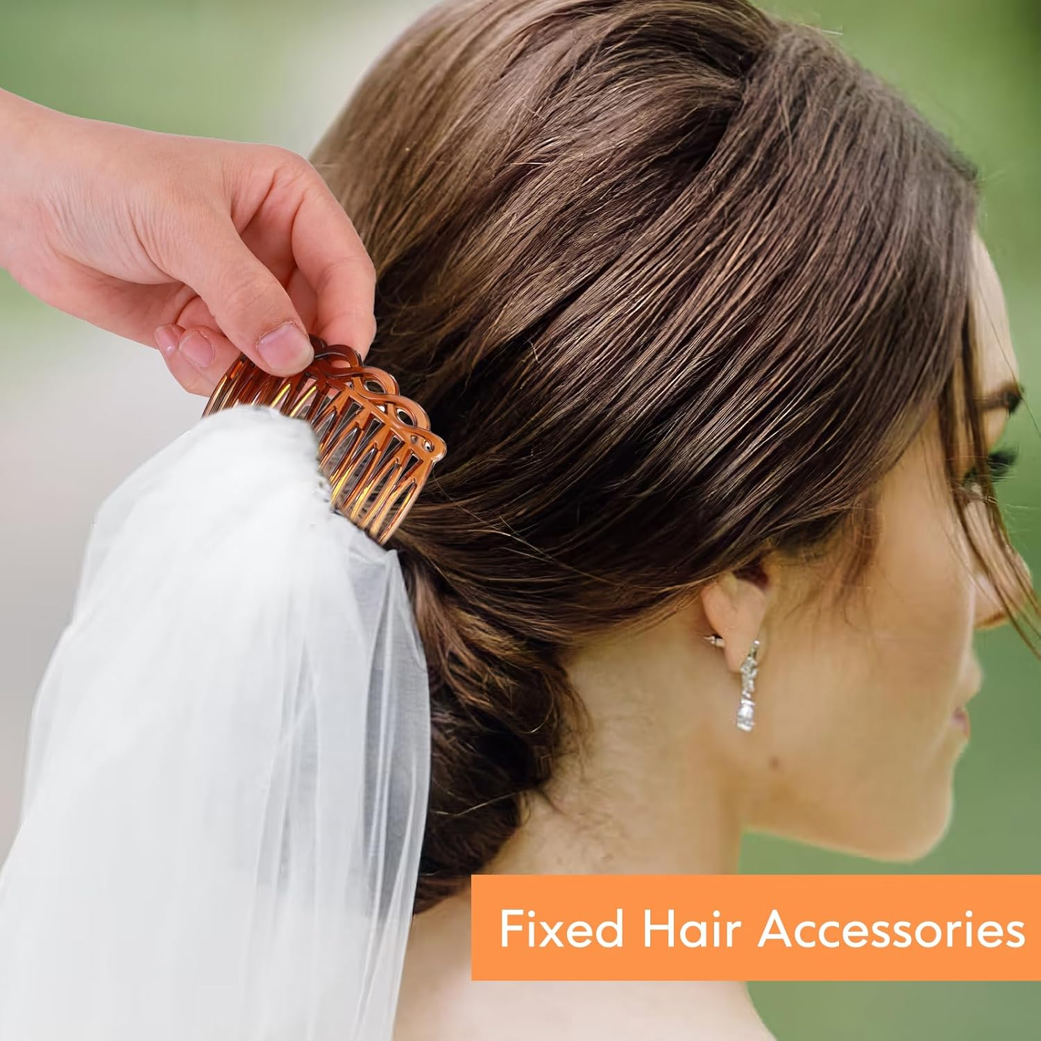 COMNICO 12 Pcs French Hair Side Combs, Women Hair Comb Accessories Set Plastic Twist Decorative Comb Hair Clips 4 Colors Bridal Wedding Veil Teeth Hair Combs for Multiple Hairstyles Girls Women image number 5