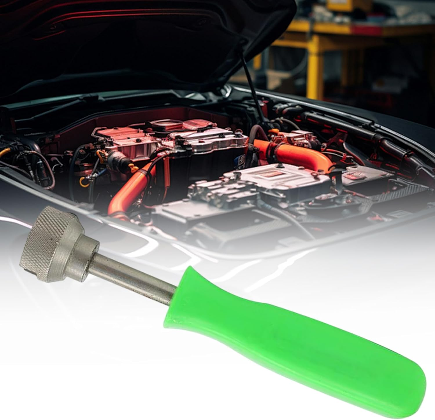 Drum Brake Adjustment Tool, Washer-Locking Steel Brake Spring Compressor, Wear-Resistant Car Repair Accessories for Sedan Vehicles MPV Pickup Truck - Red image number 4