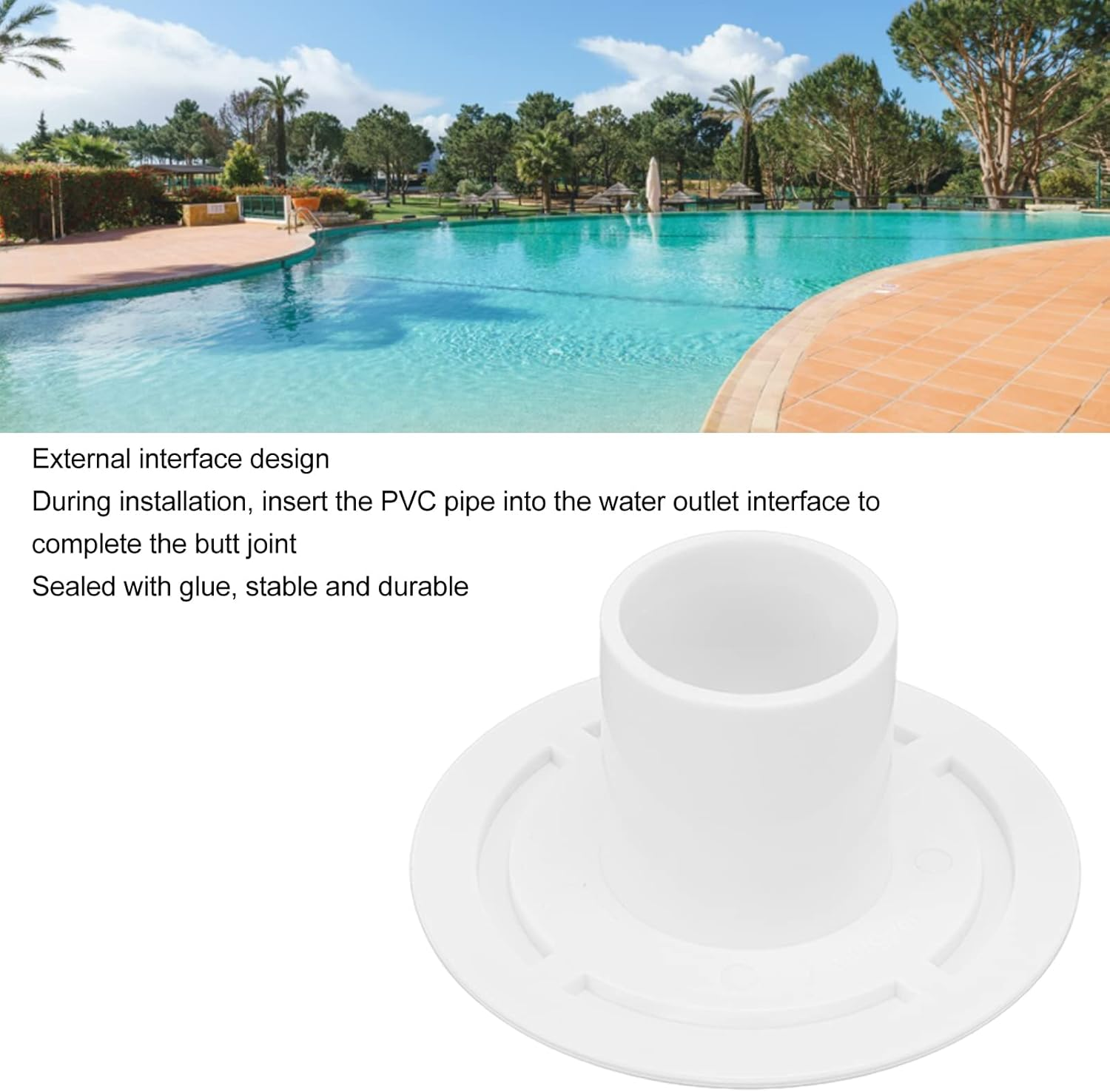 Swimming Pool SPA Jet Nozzle, Pool Jet Nozzle, Swimming Pool Return Jet Massage Nozzle for Most Swimming Pools, Spas (360 Degree Rotatable) image number 4