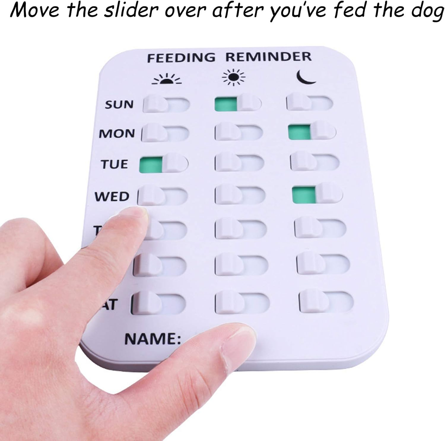 Kwispel Pet Feeding Reminder for Dogs Cats - Magnetic Sticker 3 Times a Day Indication Chart Feed Your Pets, Magnets and Double Sided Tape, Did You Feed the Dog Cat Fish Your Kid? image number 5