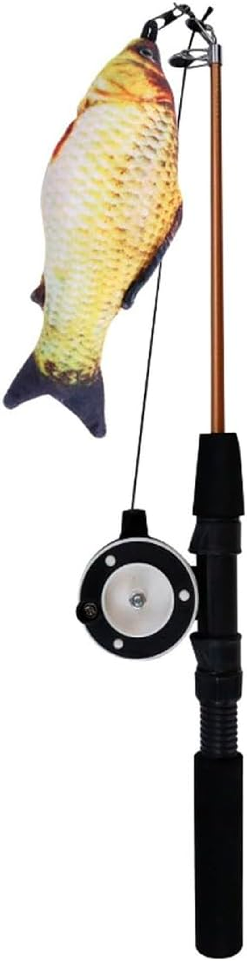 Jade Deals Retractable Feather Cat Play Stick Interactive Cat Fishing Rod Toy Durable AU, 16.3In - 26.7In, Fish Attachments, Durable for Feline Entertainment