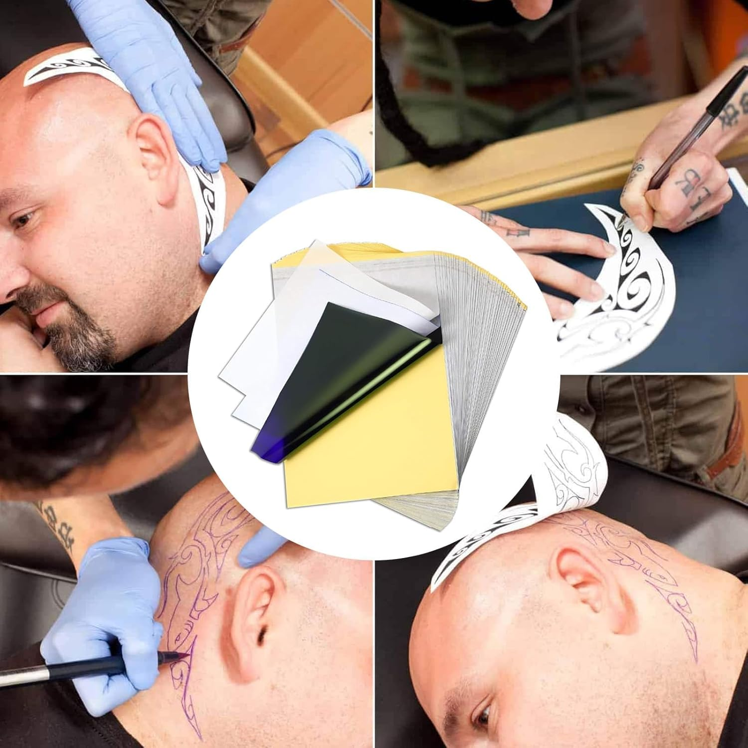 Tattoo Transfer Paper, 40 Sheets Stencil Paper for Tattoos, Blueprint Matrix Paper image number 4