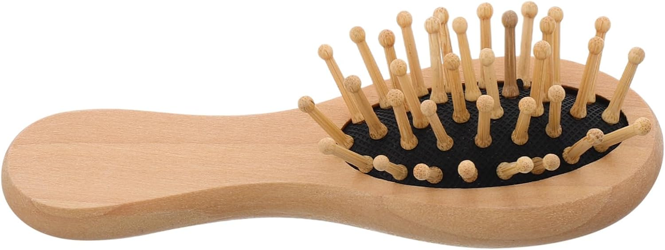 Anneome Massage Comb Paddle Detangling Hairbrush Wooden Travel Scalp Massager for Curly Hair Styling and Wet Dry Hair Care image number 2