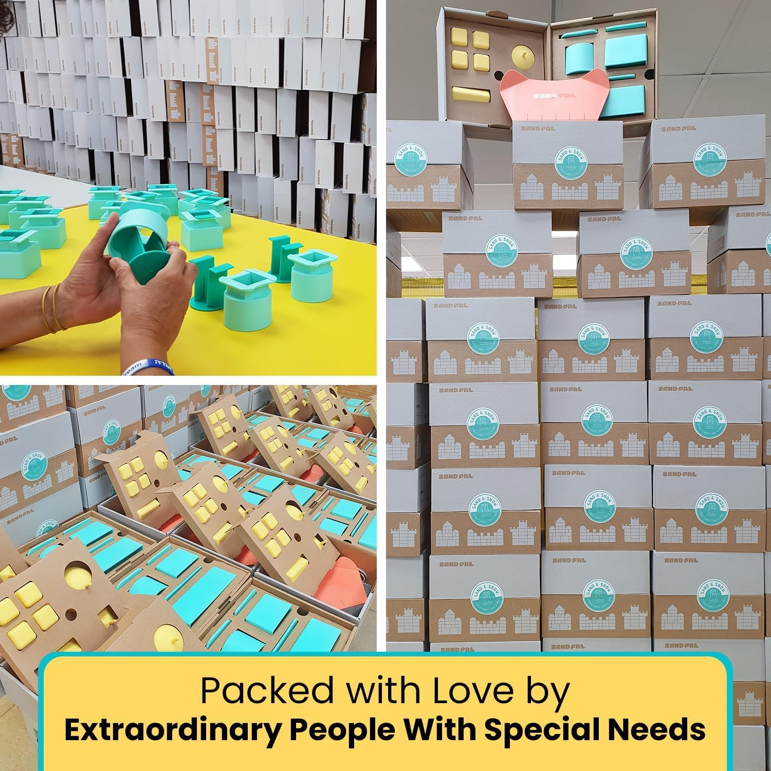 Sand Pal Beach Toys for Kids - 9 Pieces Travel-Friendly Snow Toys for Kids Ages 3-12 - Outdoor & Indoor Play Sandbox Toy Set - Sand/Snow Castle Building Molds & Tools Kit for Adults with Mesh Bag image number 1