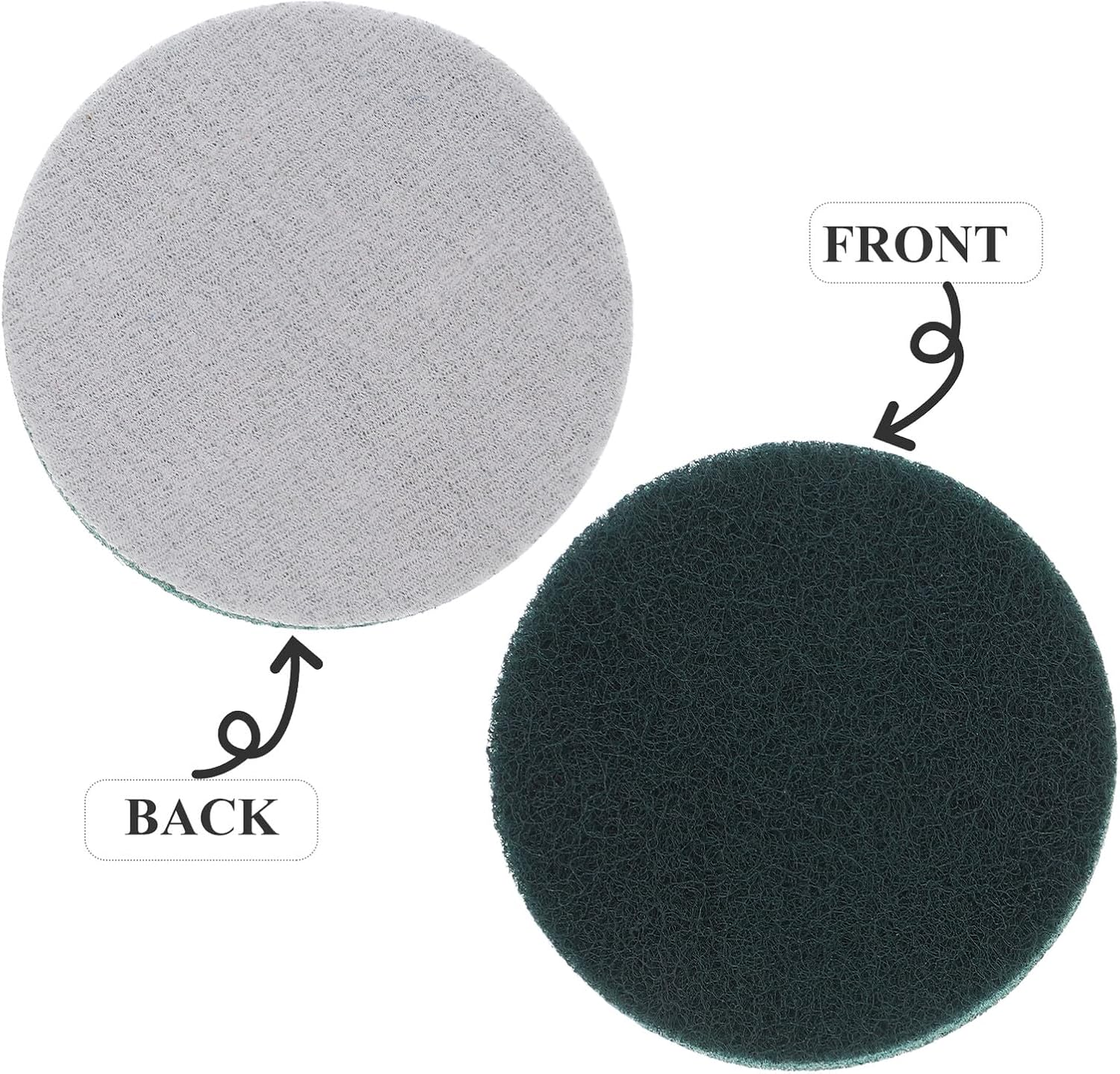 Alipis 20Pcs round Scouring Pads Set 4-Inch 320-400# Red and 600# Green Abrasive Drill Attachment Scrubber Pads for Household Cleaning and Polishing Tasks image number 1