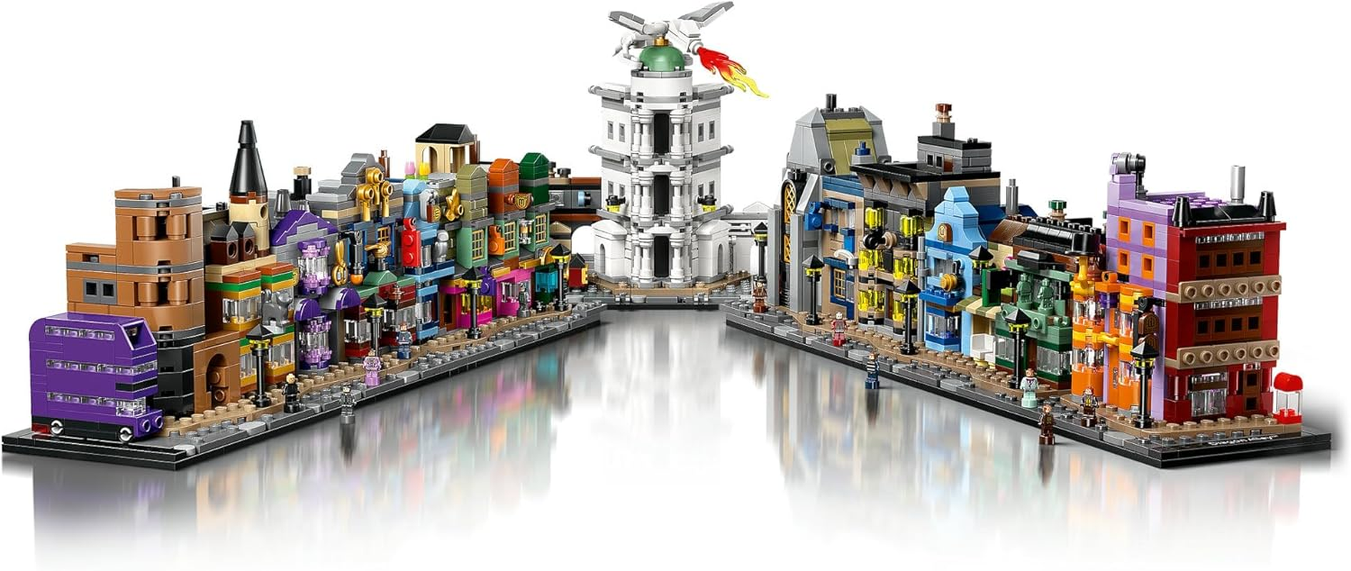 LEGO Harry Potter Diagon Alley Wizarding Shops Model Building Kit for Adults, Collectible Set for Home Office Decor, Includes 12 Wizarding World Figures Incl. Ginny Weasley, Mr Borgin & More 76444 image number 3