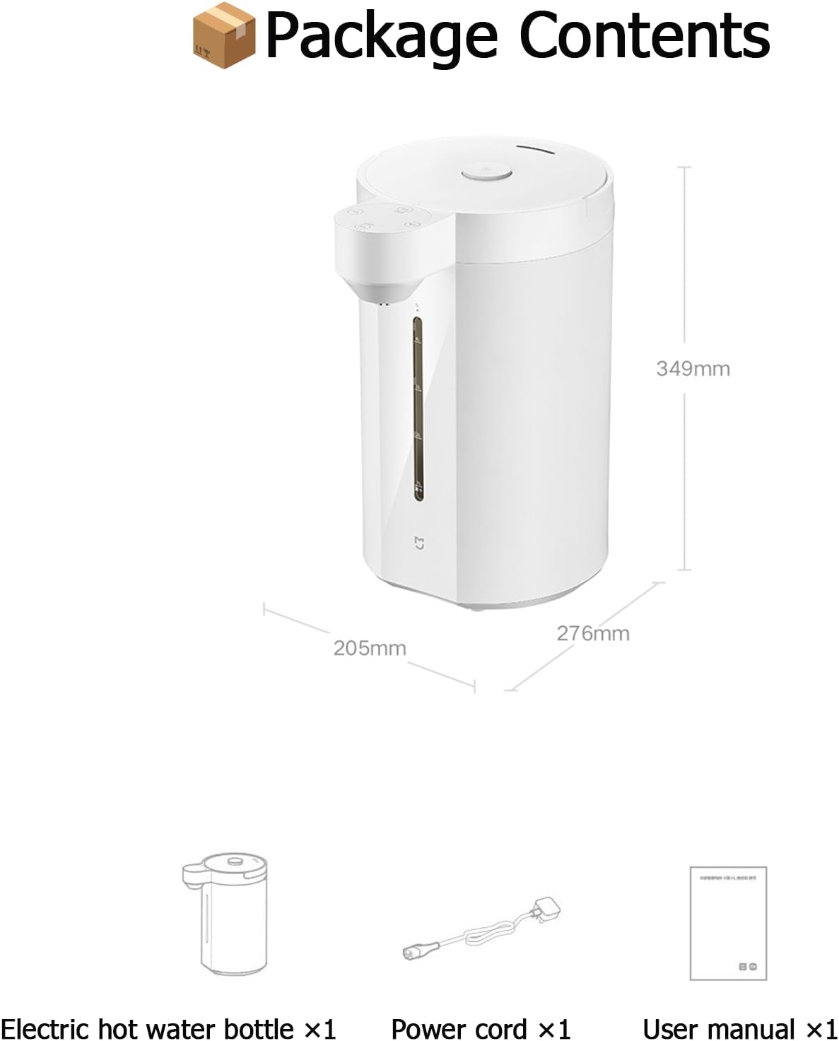New Xiao MI MIJIA Hot Water Dispenser, 5L Electric Hot Water Urn Pot Dispenser, 40-90℃ Adjustable Temperatures, 316 Stainless Steel Countertop Water Heater, for Tea, Coffee, Baby Formula, 1600W image number 3