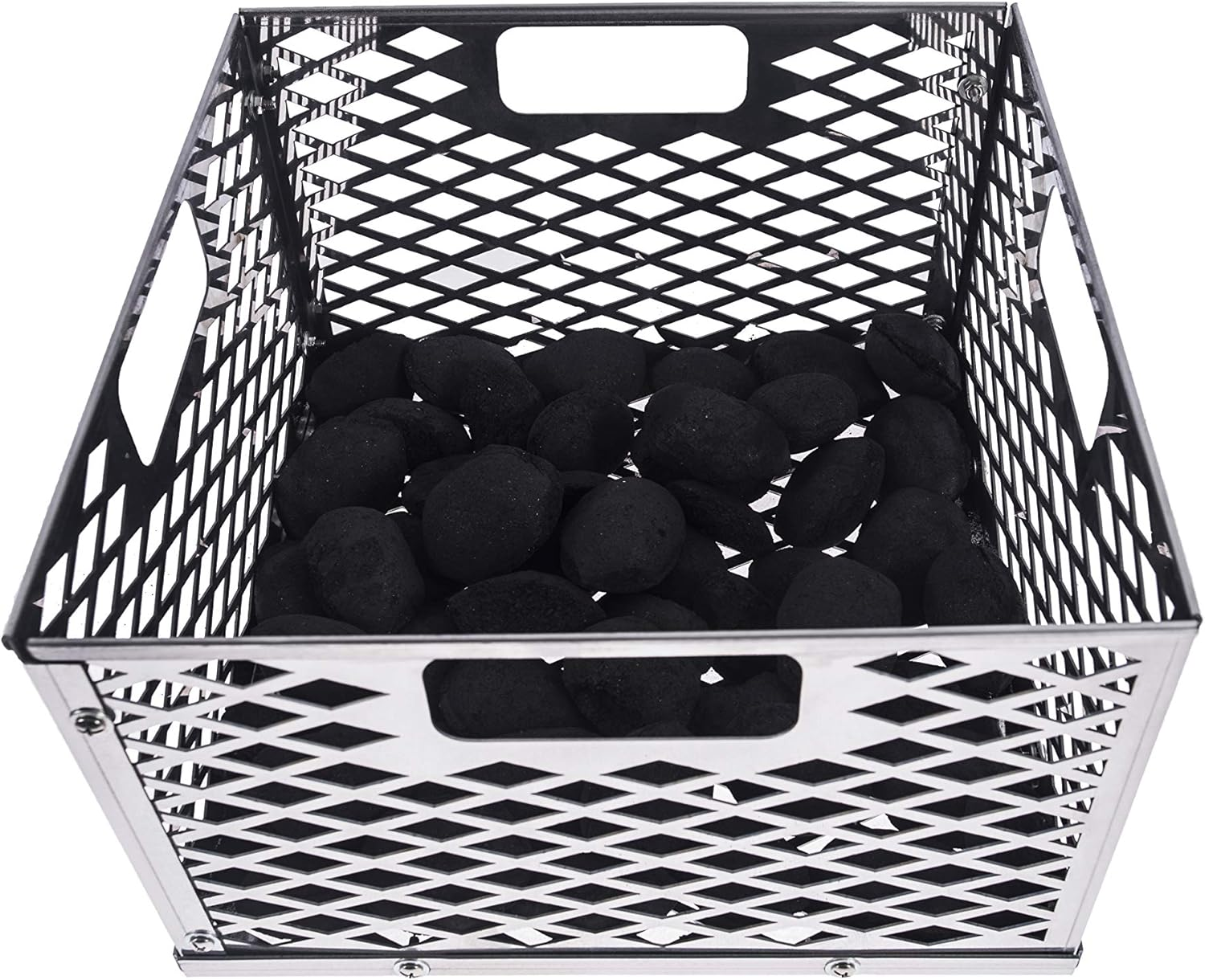 Broilmann Charcoal Firebox Basket for Oklahoma Joe'S Highland Bandera Longhorn. Fits Most Offset Smoker Grill, Stainless Steel, 12 X 12 X 7.5 Inches image number 2