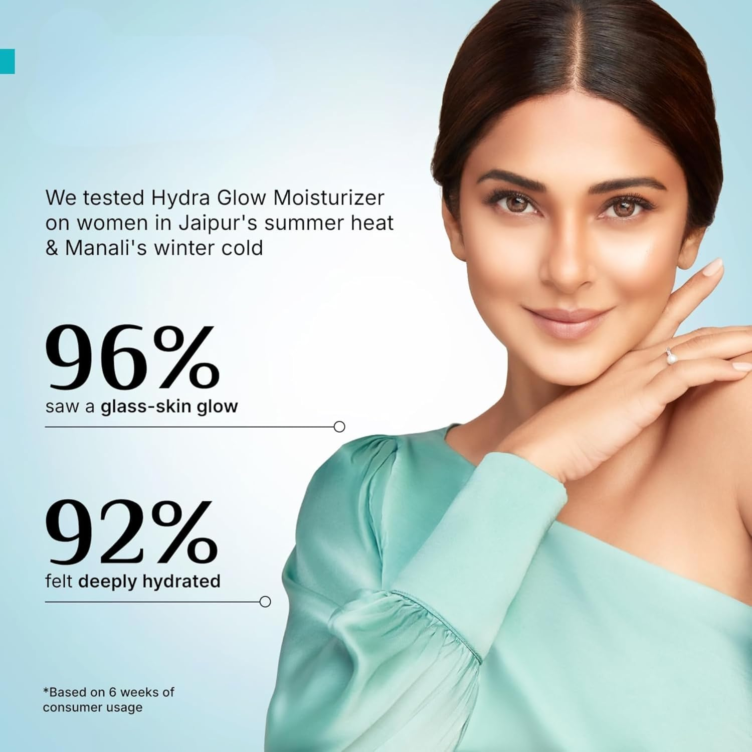 Pilgrim Korean Rice Water Hydra Glow Moisturizer 100Gm with 5 Hyaluronic Acids, 3% Niacinamide, 5 Ceramides | 5X Hydration & Instant Glass Skin | Oil-Free, Lightweight Gel | for Women & Men image number 6