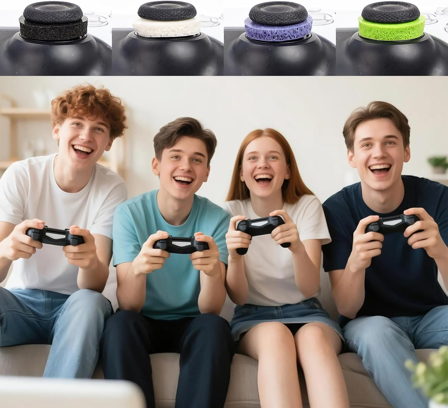 MOLOPPO 8PCS Precision Rings for Xbox，Precision Rings for Ps5，Gaming Accessories for Ps4,For PS5, for PS Portal, for Xbox One, for Playstation 5 Accessories(Black/White/Purple/Green) image number 4