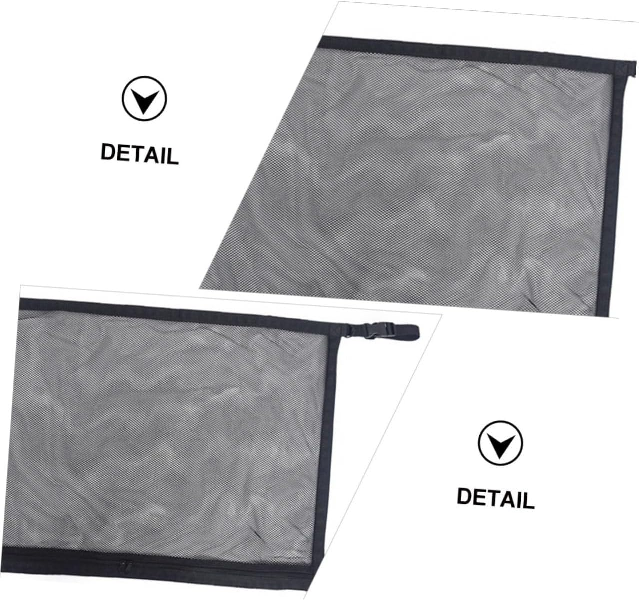 STAHAD Adjustable Car Roof Mesh Bag Organizer with Zippered Straps Breathable Polyester Storage Net for Clothes Pillows Blankets Interior Hanging Pouch for Vehicle Ceiling image number 5