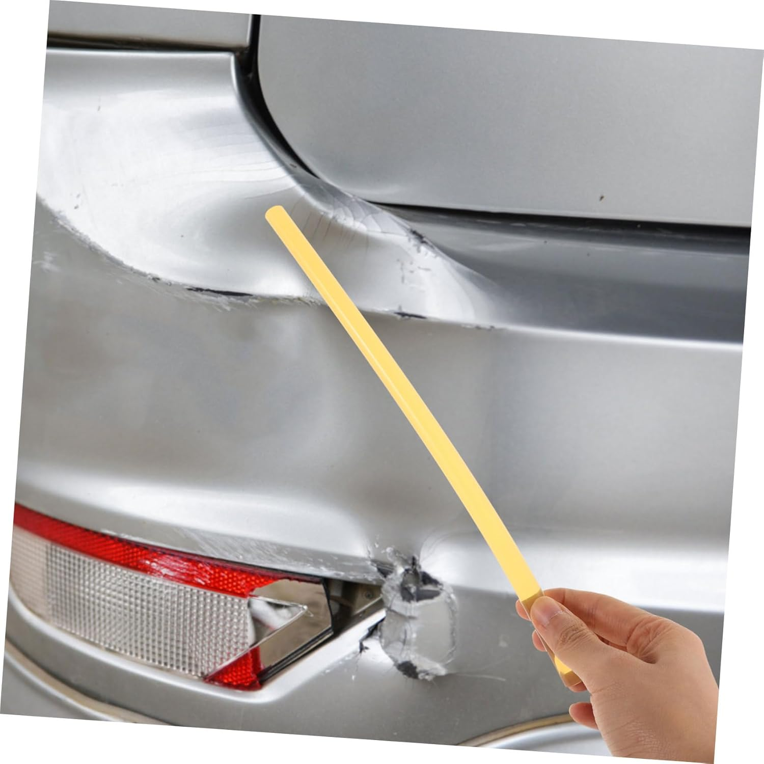 SOESFOUFU 10 Pcs Hot Glue Sticks Dent Puller Glue Bars 11X270Mm Yellow Automotive Paintless Tool Kit for Body Damage Removal image number 3
